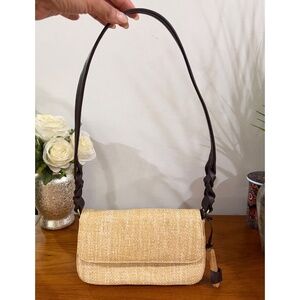 Etienne Aigner Vintage Paper Straw Mini Shoulder Bag Handbag Purse Pochette